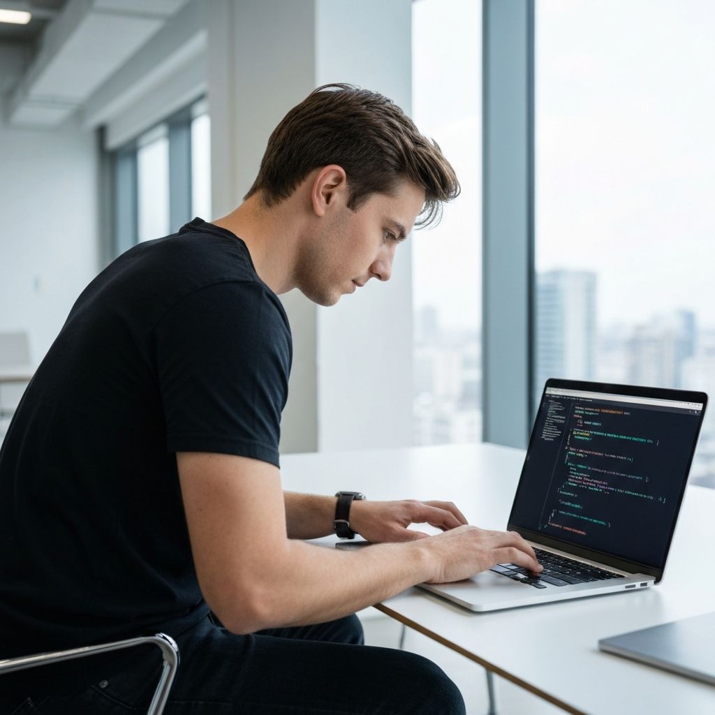 Professional developer working on custom LMS and educational software development for schools and universities